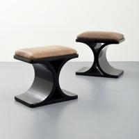 Pair of Karl Springer JMF Stools , Benches - Sold for $5,312 on 04-23-2022 (Lot 3).jpg